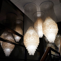 Lampes suspendues LED ovales modernes de luxe personnalisées avec base en métal et coquillages, pour la décoration de la maison, villa, salle à manger, lustres