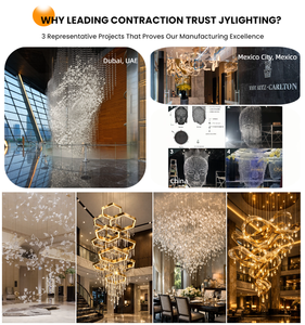 JYLIGHTING Lustre moderne en verre doré de haute qualité, décoration de plafond, lumières <span class=keywords><strong>LED</strong></span>, fabrication en usine - Product Image 5