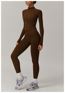 Conjunto Deportivo de Lujo de Alta Calidad, Top Deportivo y Leggings Personalizados, 3 Piezas, Pantalones Deportivos, Ropa Deportiva para Mujer, Conjuntos de Yoga para Mujer con Logotipo - Product Image 3