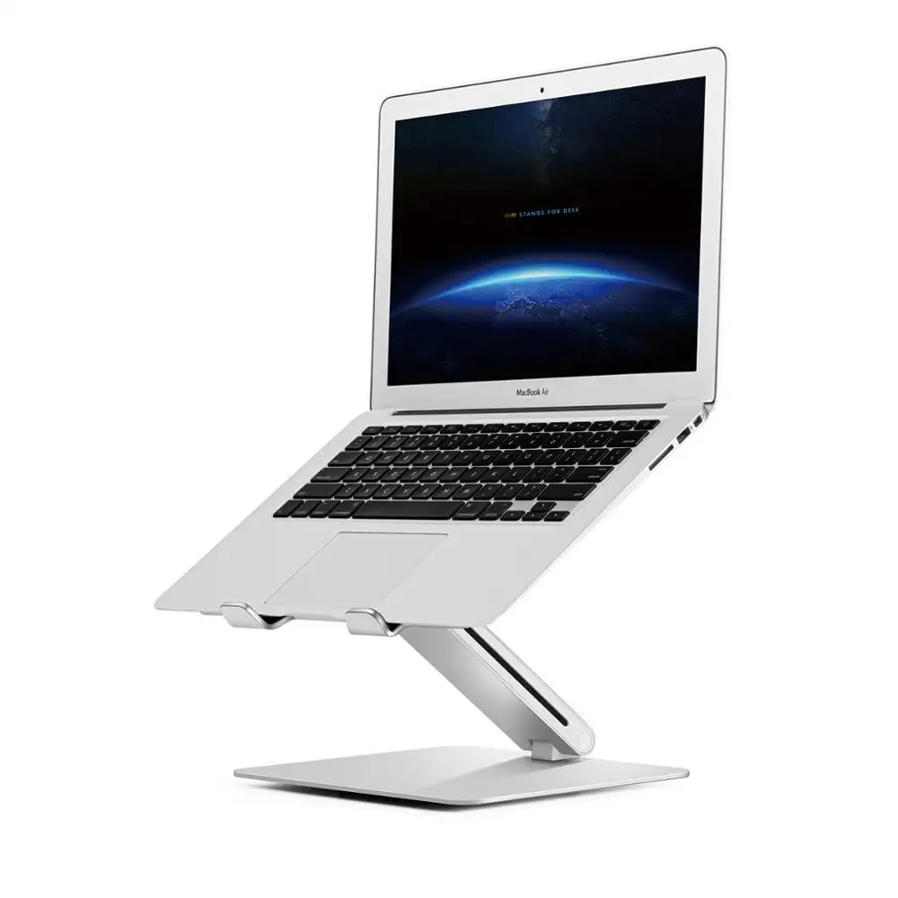맞춤형 알루미늄 노트북 스탠드 조정 가능한 데스크탑 태블릿 스탠드 냉각 팬 멋진 노트북 쿨러 PC 안드로이드 iOS 장치