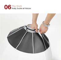 Triopo Kq85 Softbox Lanterne Pliable 85cm Blanc Diffuseur Boule pour Studio