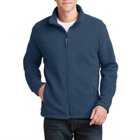 Veste polaire zippée intégrale personnalisée à prix abordable pour homme, col roulé chaud d'hiver, vêtement d'extérieur décontracté de couleur unie, service OEM