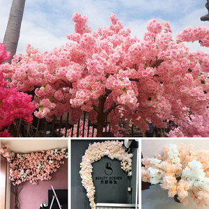Branches de fleurs de cerisier artificielles 100cm-200cm, fleurs en soie, décoration de mariage, guirlandes de plafond intérieures - Product Image 5