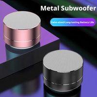 Speaker Bluetooth Mini Metal 3W Laris Manis, Wireless, dengan Kartu TF, Subwoofer, Portable, untuk Penggunaan di Rumah dan Komputer Desktop