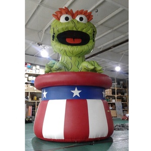 Tùy Chỉnh <span class=keywords><strong>Inflatable</strong></span> Phim Hoạt Hình Nhân Vật <span class=keywords><strong>Inflatable</strong></span> <span class=keywords><strong>Oscar</strong></span> Các Grouch Diễu Hành Bóng - Product Image 4