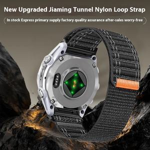 Montre en nylon compatible Wild Force à dégagement rapide en acier inoxydable Orange jaune Garmin Fenix 8/7/6/E/<span class=keywords><strong>7X</strong></span>/7S Series Compatible - Product Image 5