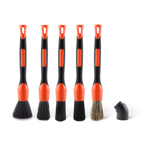 Set di spazzole per dettagli per Auto, Kit di pennelli per dettagli per capelli morbidi per cruscotto interno, ruote, presa d'aria e <span class=keywords><strong>pelle</strong></span> del sedile - Product Image 1