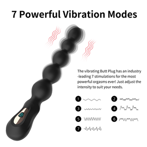 Vibrateur anal en silicone de qualité médicale, télécommande sans fil, 7 fréquences, rotatif, souple, perles anales, <span class=keywords><strong>masseur</strong></span> de la prostate - Product Image 3