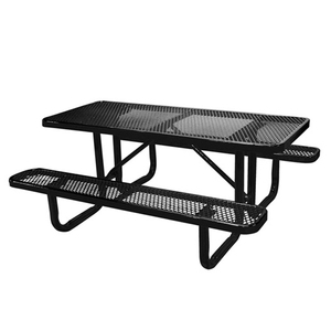 <strong>Outdoor</strong> Commercial Metal Picnic <strong>Table</strong> <strong>Benches</strong> Outside Portable Thermoplastic Coated Steel Patio Picnic <strong>Table</strong> With <strong>Bench</strong> - Product Image 1
