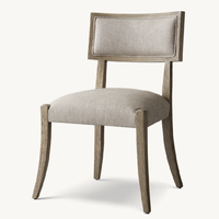 Mobilier de restaurant style américain rétro en bois massif chaises de salle à manger villa modèle mobilier de chambre personnalisable