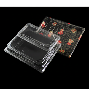 Plateau à sushi en plastique recyclable de Taiwan Boîte d'emballage alimentaire à emporter pratique avec des matériaux recyclés Facile à utiliser - Product Image 1