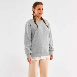 Sweat-shirt oversize pour femme en molleton et tissu éponge, broderie et impression de haute qualité, épaules tombantes, sweat-shirt à capuche pour femme - Product Image 2