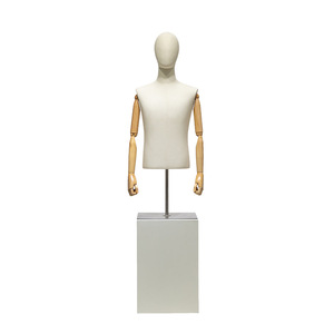 Maniquí Masculino de Espuma de Polietileno con Parte Superior del Cuerpo Recubierta de Tela, Maniquí de Exhibición de <span class=keywords><strong>Ropa</strong></span> Económico con Torso de Silicona - Product Image 5