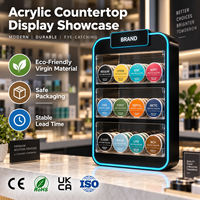 Présentoir de Comptoir en Acrylique Personnalisé pour Sachets de Nicotine et Snus, Organisateur de Présentation à 3 Niveaux pour la Vente au Détail