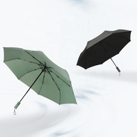 Parapluie pliant automatique vintage élégant, large couverture, tissu pongé résistant au vent, parasol compact portable adapté
