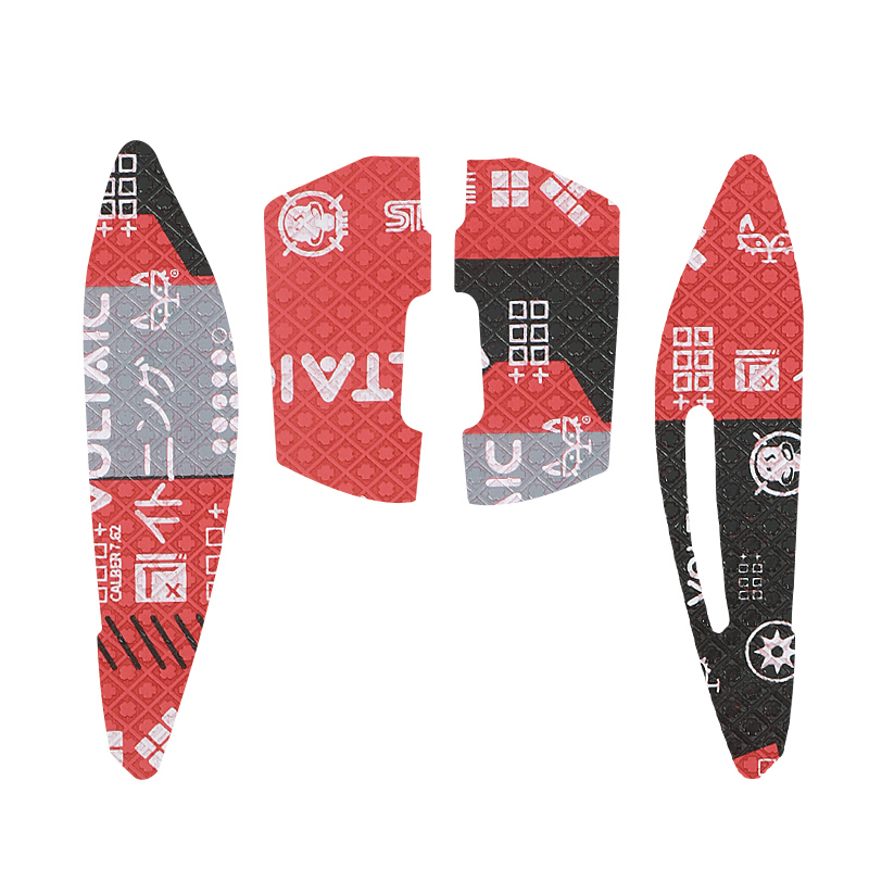 1 autocollant de souris tout compris, rouge
