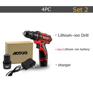 Taladro Inalámbrico Eléctrico de 12 V, Mini Destornillador Multifunción con Baterí<span class=keywords><strong>a</strong></span> de Iones de Litio de 2 Velocidades, Herramientas Eléctricas para Bricolaje - Product Image 6