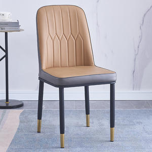 เก้าอี้ทานอาหารดีไซน์นอร์ดิกทันสมัย ราคาโรงงาน ขาโลหะ หุ้มหนัง นั่งสบายเป็นพิเศษ ทนทาน เหมาะสำหรับบ้าน สำนักงาน โรงเรียน - Product Image 4