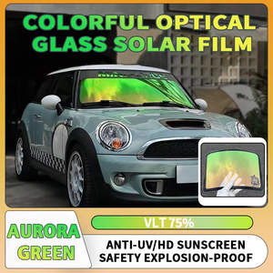Phim cách nhiệt nano gốm 1.52*30M, màu xanh biến đổi theo ánh sáng, xanh lá 75%, đỏ 78%, tím 82%, xanh dương 60%, VLT 60%, chống tia UV, phim dán kính chắn gió - Product Image 5