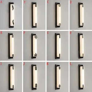 Chinese Modern Minimalist Indoor E27 Sconce Light Fixtures Living Room Background Decorative Led Hotel Iron Acrylic Wall Lamp