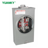 Caja de interruptores con toma de medidor monofásica YUANKY 200A 600VAC Serie 125S, material Cu-Al, NEMA 3R, nivel IP, superficie de aluminio fundido a presión