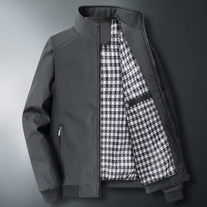 Chaqueta Bomber Impermeable con Cuello Alto para Hombres de Mediana Edad y Mayores, Estilo Urbano, Primavera-Otoño 2023, Talla Grande, Casual para Papá y Abuelo - Product Image 4