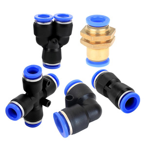 Nuevos Conectores Neumáticos Rápidos de 8mm, Válvula de Estrangulamiento PU PM SLA con Diseño de Reducción PG PEG PW, Conexión en T y Recta - Product Image 1