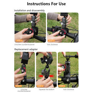 Soporte de cámara de ciclismo ajustable de rotación de 360 grados ligero de alta calidad soporte estabilizador <span class=keywords><strong>Selfie</strong></span> <span class=keywords><strong>Stick</strong></span> Set Accesorios - Product Image 3