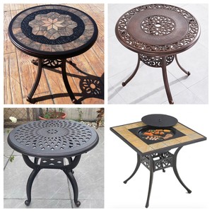 Outdoor Dining <strong>Table</strong> Chairs Cast Aluminum Alloy Barbecue Garden Balcony <strong>Small</strong> Coffee Oval Long Square <strong>Table</strong> - Product Image 2