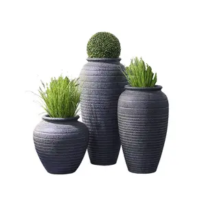 Vente en gros fournisseur PC1247-17098 pot en fibre de verre pot de fleurs pour plantes vertes