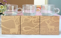 Boîtes d'expédition personnalisées en papier kraft pour tasses à thé en verre de 16 oz