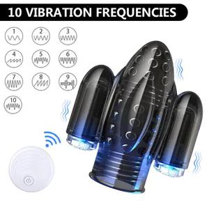 Mainan seks untuk pria dengan 10 mode latihan penundaan Penis Vibrator Masturbator Oral otomatis mainan seks pemijat stimulasi Glan seks untuk pria - Product Image 4