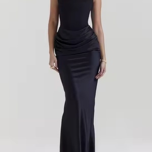 Vestido Elegante Negro Sexy, Nuevo, Sin Mangas, Primavera y Verano, OEM, Vestidos de Sirena de Alta Calidad para Mujer - Product Image 3