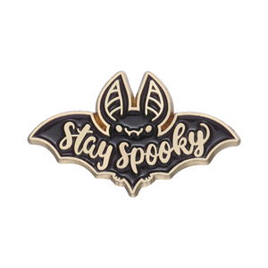 Pin Enamel tetap seram sesuai pesanan bros kelelawar hitam lencana kerah Punk gelap perhiasan Gotik hadiah untuk Teman Halloween Pin Enamel - Product Image 5