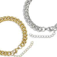 Accessoires de bijoux en acier inoxydable : Chaîne cubaine personnalisée – Simple, polyvalente, unisexe, électroplaquée, tendance