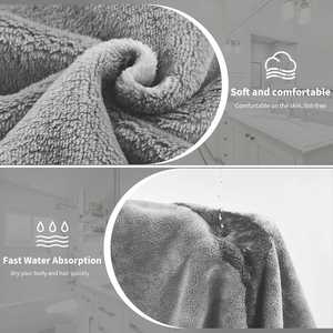 Serviette de bain pour femme, réglable, pour spa, gel douche, écologique, antibactérienne, super absorbante, en microfibre, en tissu polaire corail - Product Image 2