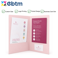 Carpeta de Archivos de Papel, Diseño Popular, Impresión Personalizada, Laminación Mate, Impresión con Cambio Gradual de Color Rosa, Uso de Oficina, Tamaño A4