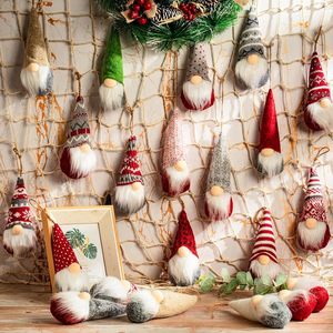 Ensemble de décorations de Noël à suspendre pour la maison, gnomes en peluche faits à la main, décorations de fêtes, gnomes, elfes, Père Noël - Product Image 5