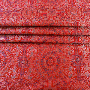 Tissu jacquard brocart en soie 100 % acrylique tricoté, résistant à l'abrasion, moins cher, pour vêtements, vêtements d'extérieur, nappes et rideaux - Product Image 3