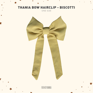 Adorable pasador de pelo con lazo Biscotti Thania diseñado para complementar atuendos lindos con un toque femenino y delicado. - Product Image 1