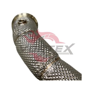 ท่อลงแคทแบบไหลสูง Vortex 304 สำหรับ Mercedes-Benz AMG C63 C63S W205 4.0T ปี 2016–2023 พร้อมแผ่นกันความร้อน ไม่แสดงไฟเตือน Check Engine - Product Image 3