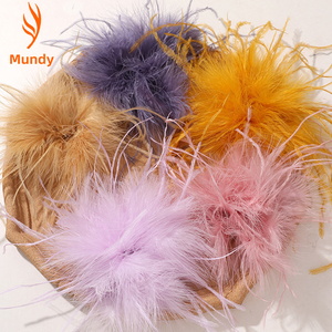Broche en plumes d'autruche et de <span class=keywords><strong>dinde</strong></span> Mundy, parfaite pour les fêtes, les carnavals, les mariages, Halloween, les spectacles sur scène, les défilés, les bals masqués - Product Image 5