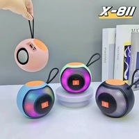 Altavoz Inalámbrico Portátil con LED RGB de Colores, Resistente al Agua IPX5 5.3, Regalo Creativo para Exteriores, Pequeño y con Sonido de Alta Calidad, Suministro Directo de Fábrica