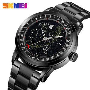 Skmei 2116 ciel étoilé montre hommes mode créativité Phase de lune Reloj haute dureté verre quartz montres pour hommes - Product Image 2
