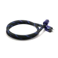 Câble d'alimentation US en gros, audiophile, gaine PVC, câble HiFi avec connecteur IEC C7 en forme de 8, prise bleue, en stock