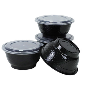 Diamond Bowl Disposable Packaging Round Bowl Food Grade PP Material Thickened Pressure Resistant Microwave Safe - Product Image 2