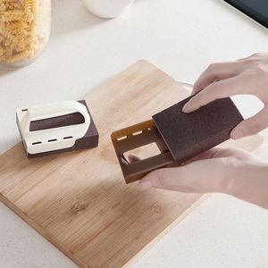 Cepillo de limpieza de esponja de doble cara personalizado al por mayor con mango - Product Image 3