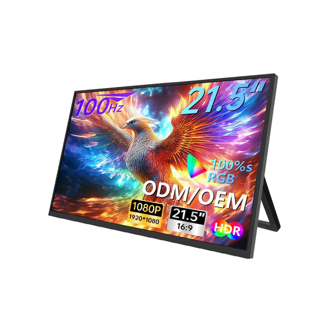Ultra-Slim 21.5 Inch USB-C HD Portable Monitor 1080P VESA 180° Adjustable Kickstand Frameless FHD HDR Display 100Hz Travel