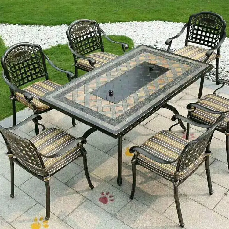 UV Protection Bronze Garden Outdoor Aluminium Furniture