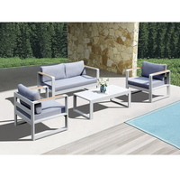 Meubles extérieurs en aluminium de jardin de sofa de conception moderne pour le contrat Porgram
